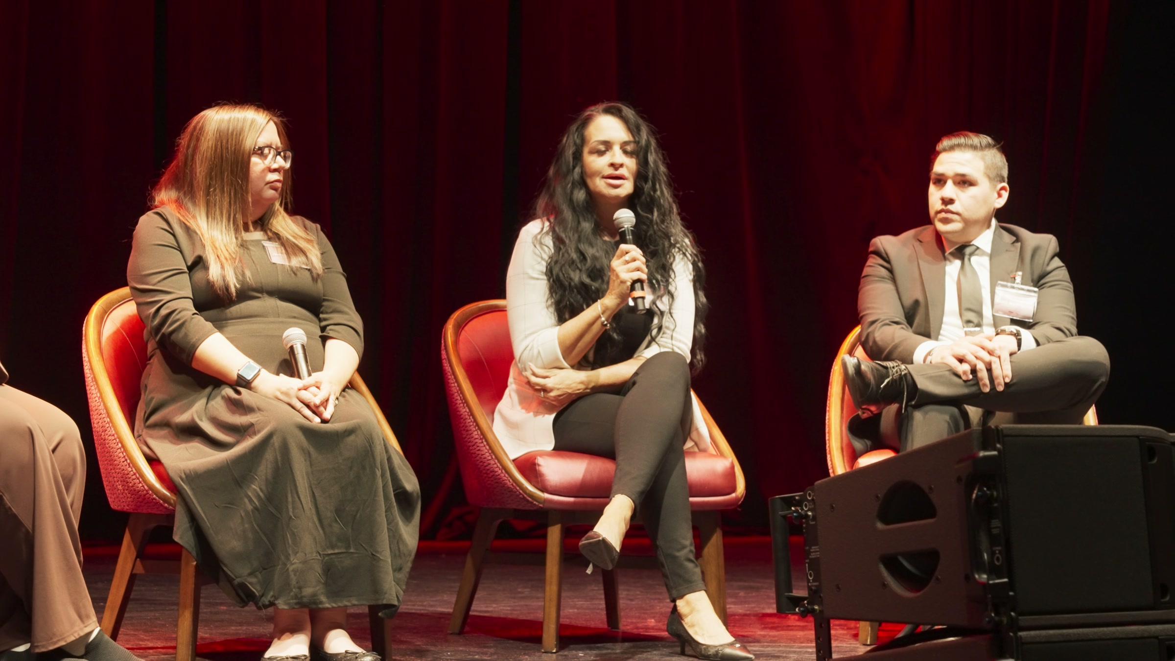 The panel discussion on stage during the symposium